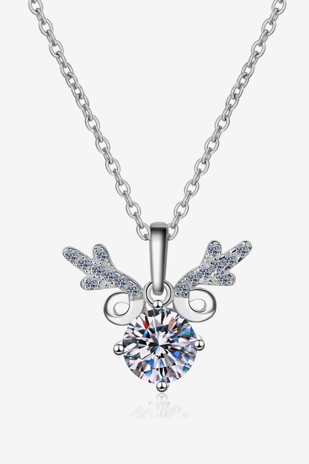 1 Carat Moissanite Sterling Silver Necklace - Southern Shores Clothing