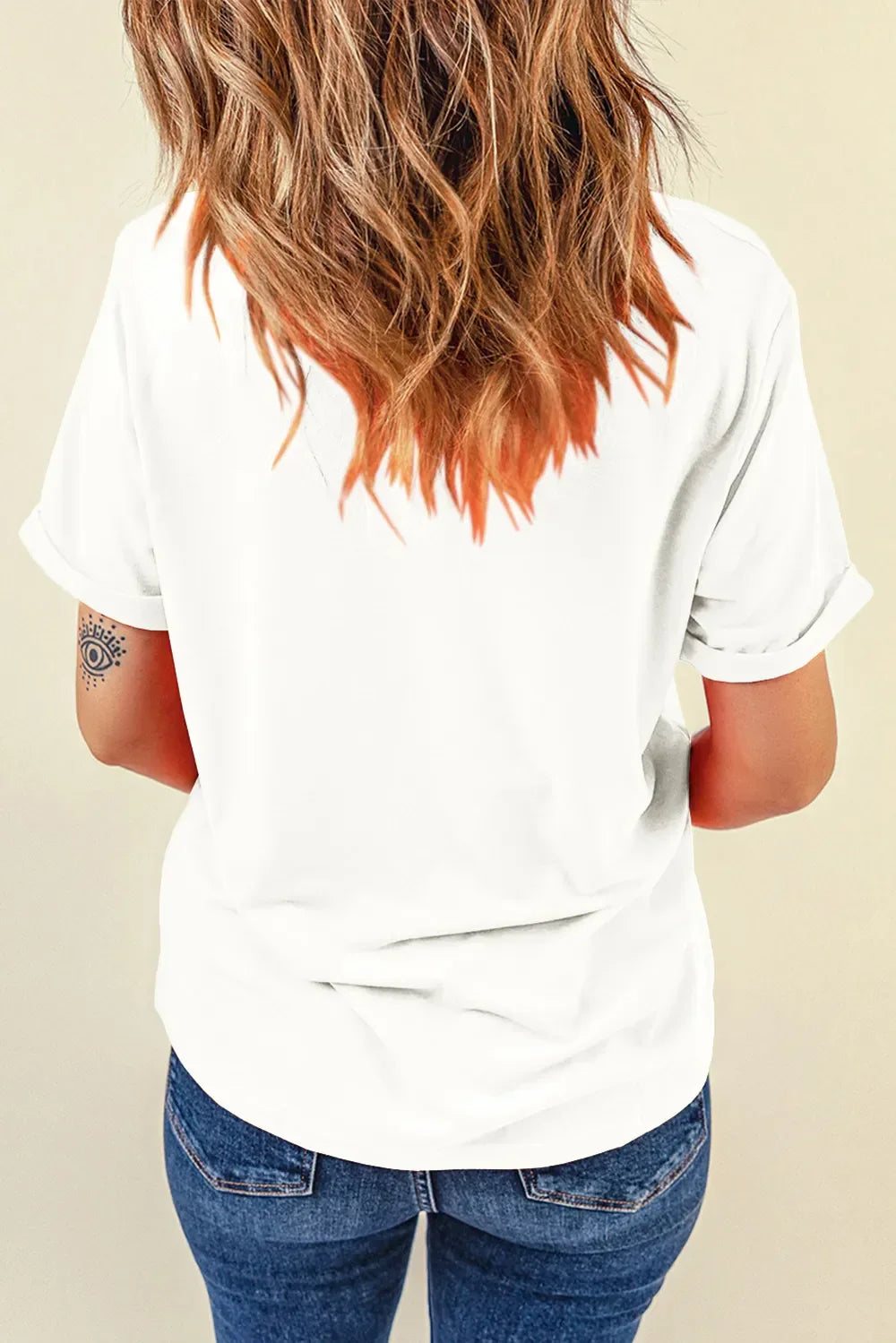 Sequin Star Round Neck Short Sleeve T Shirt Opaque Fabric - Southern Shores Clothing