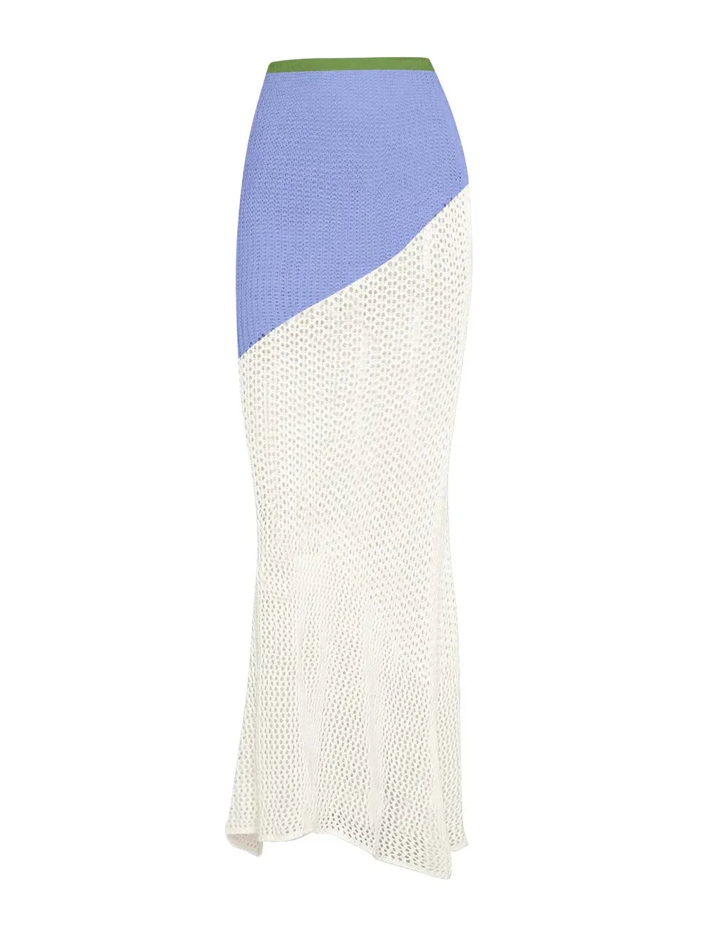 Crochet Tie Front Long Sleeve Top And Maxi Skirt Two Piece Set - Southern Shores Clothing