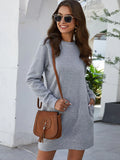 Ivy Lane Round Neck Long Sleeve Mini Dress with Pockets - Southern Shores Clothing