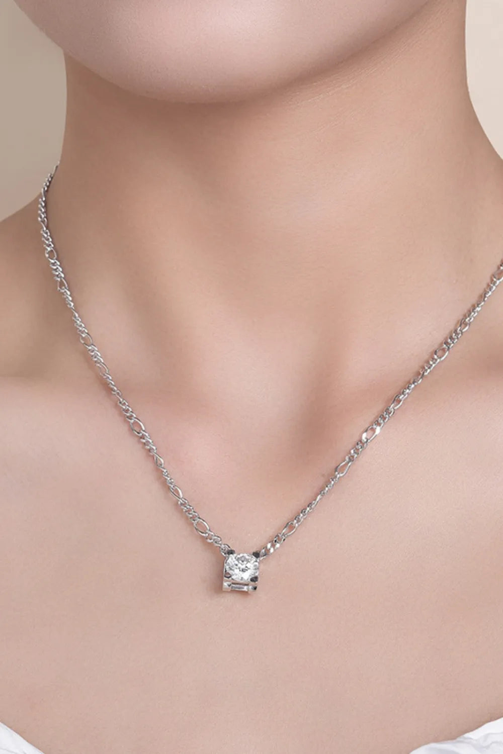 Southern Shores 2 Carat Moissanite 925 Sterling Silver Pendant Necklace