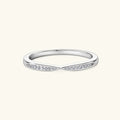 Sterling Silver Inlaid Moissanite Ring With Coastal Shine - Southern Shores Clothing
