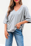 Oversized Raglan V-Neck T-Shirt Half Sleeve - Southern Shores Clothing