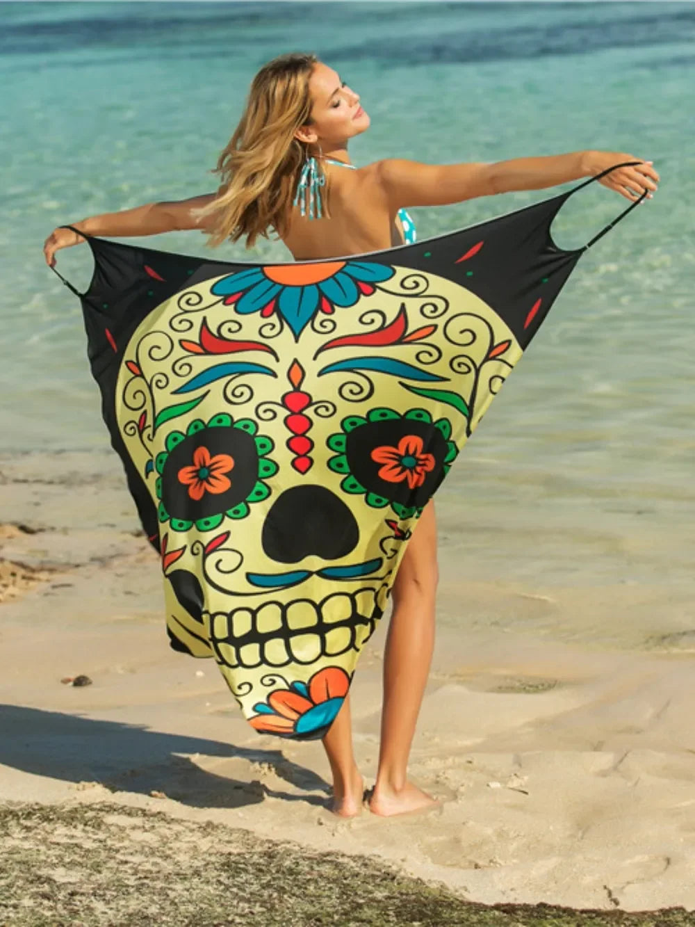 Printed Crisscross Spaghetti Strap Cover Up - Southern Shores Clothing