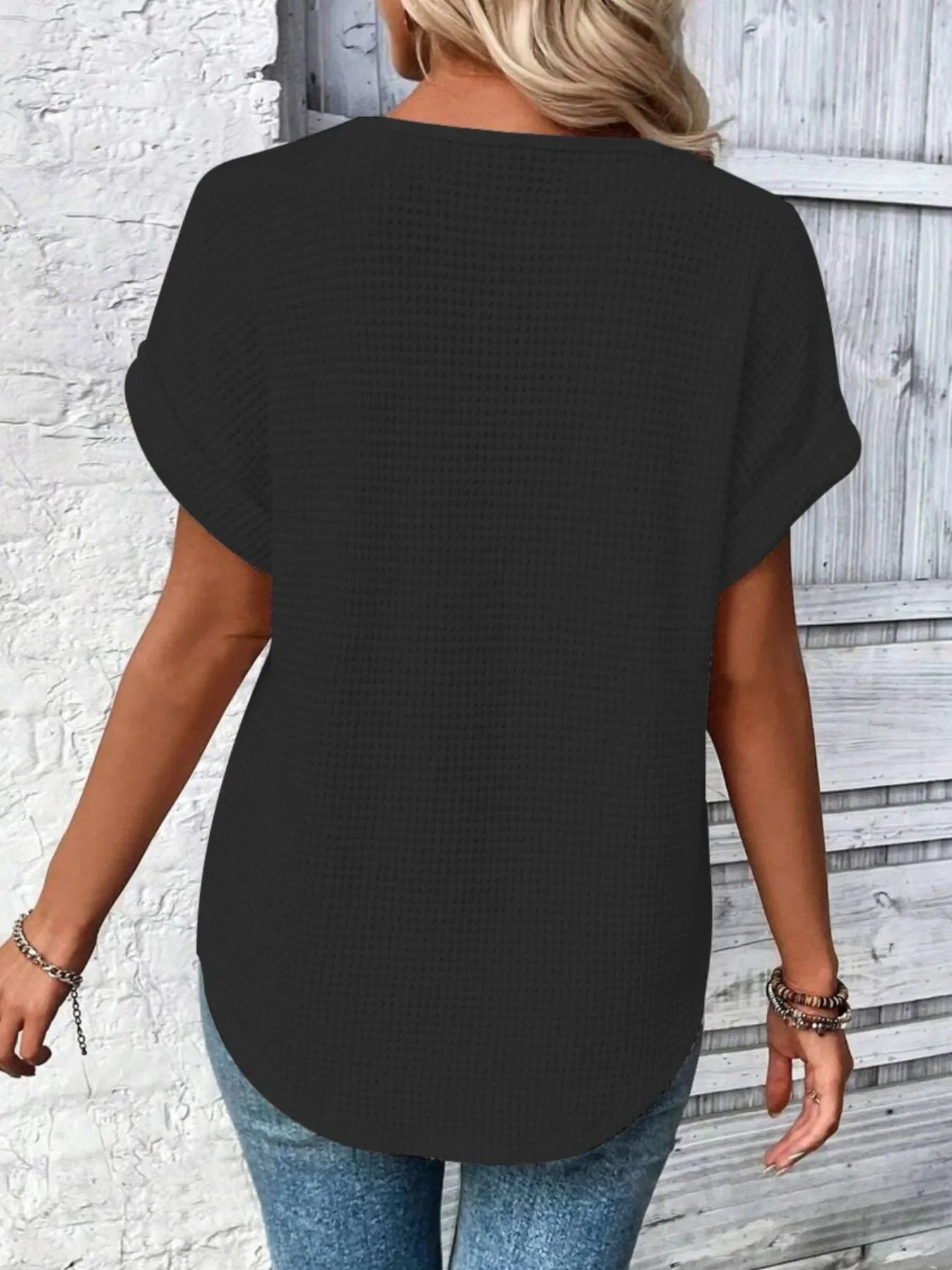Crochet Lace Short Sleeve T Shirt Casual - Southern Shores Clothing