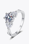Minimalist 1 Carat Moissanite Ring In Sterling Silver - Southern Shores Clothing
