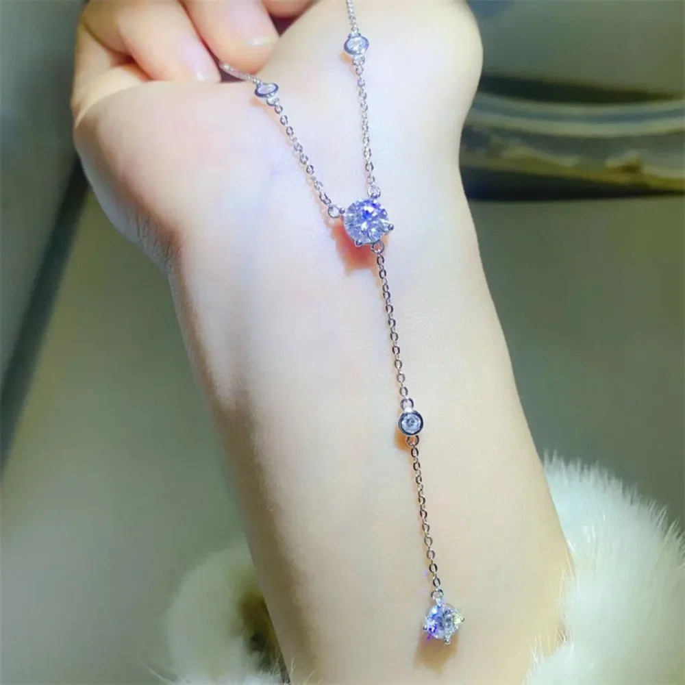 1.5 Carat Moissanite Sterling Silver Necklace Brilliance - Southern Shores Clothing