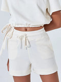 Drawstring Pocketed Loungewear Shorts With Adjustable Waist - Southern Shores Clothing