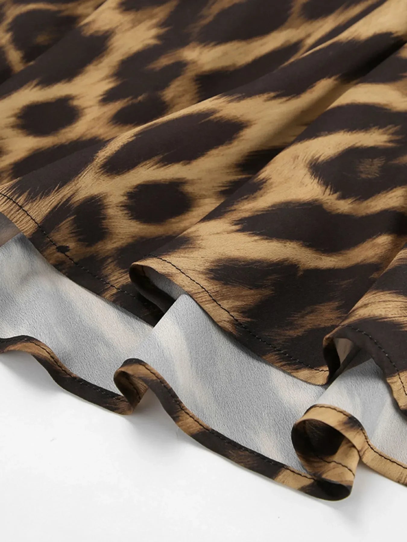 Leopard Print High Waist Flare Maxi Skirt - Southern Shores Clothing