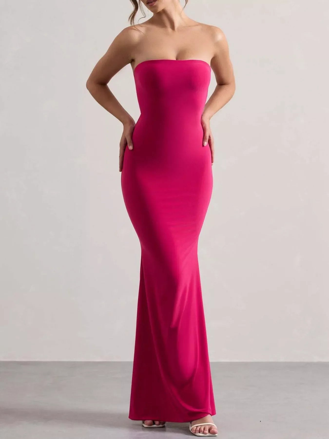 Tube Bodycon Maxi Dress With Split Silhouette - Southern Shores Clothing