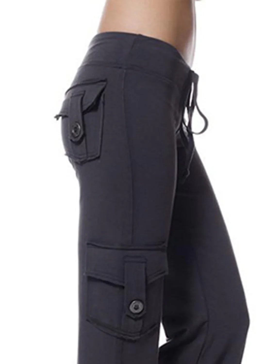 Mid Waist Drawstring Pants With Pockets For Everyday Wear - Southern Shores Clothing