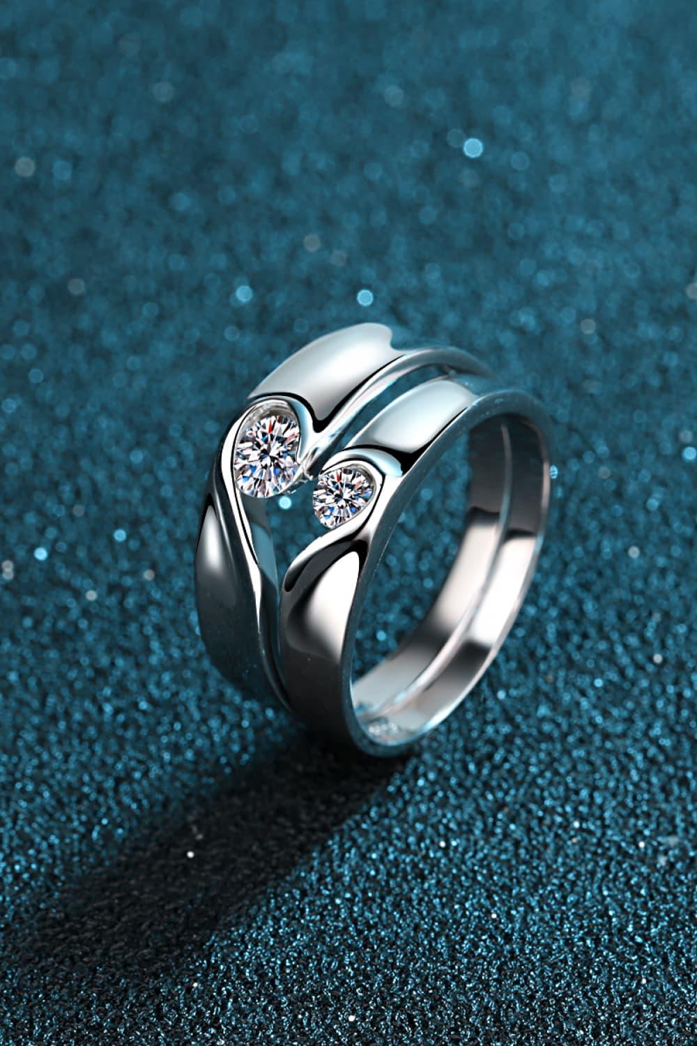 Minimalist Moissanite Sterling Silver Ring - Southern Shores Clothing