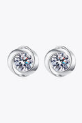 Sterling Silver Minimalist Moissanite Stud Earrings - Southern Shores Clothing
