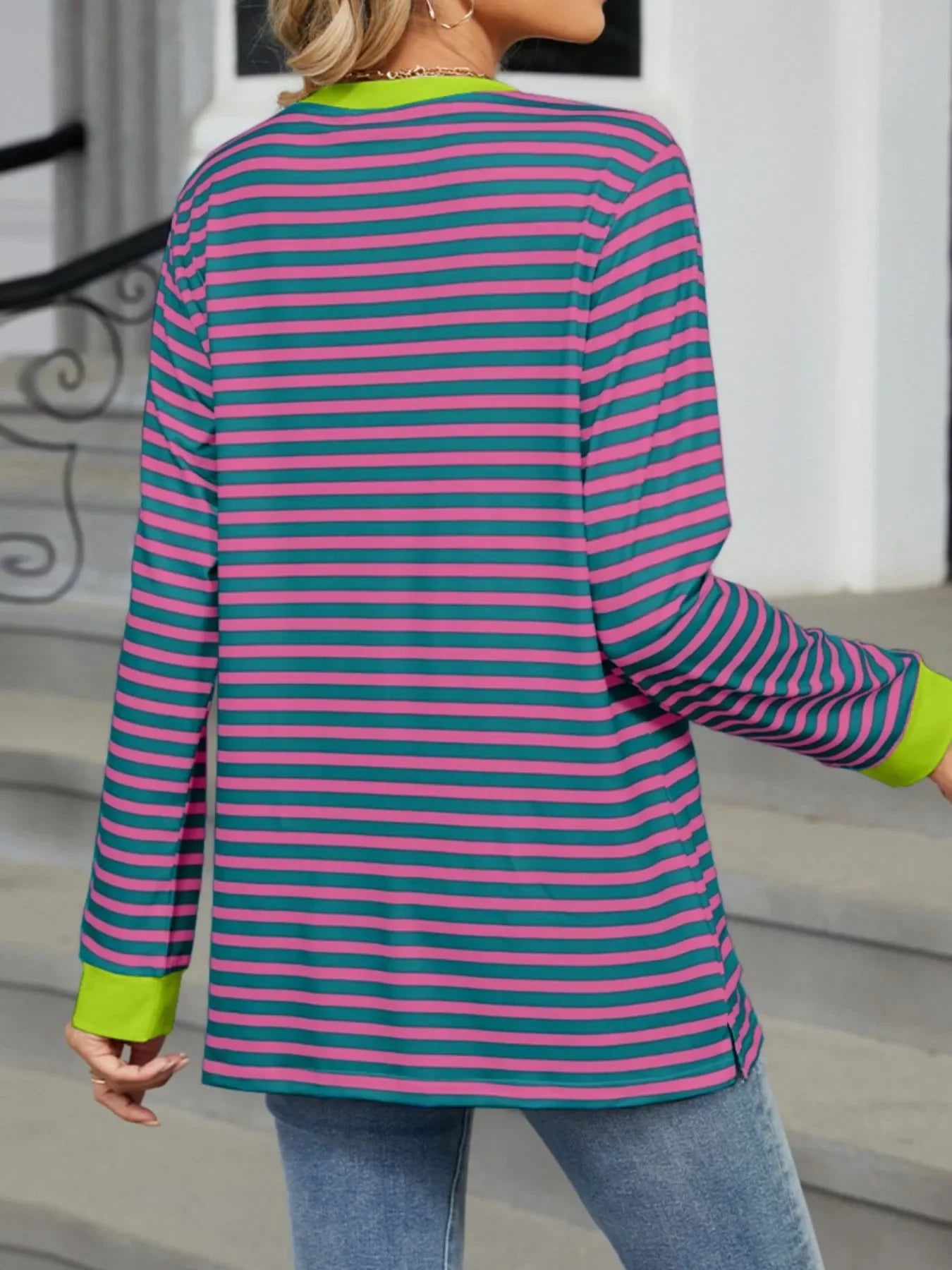 Striped Long Sleeve T-Shirt - Southern Shores Clothing