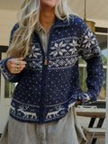 Stretch Knit Zip Up Long Sleeve Cardigan - Southern Shores Clothing