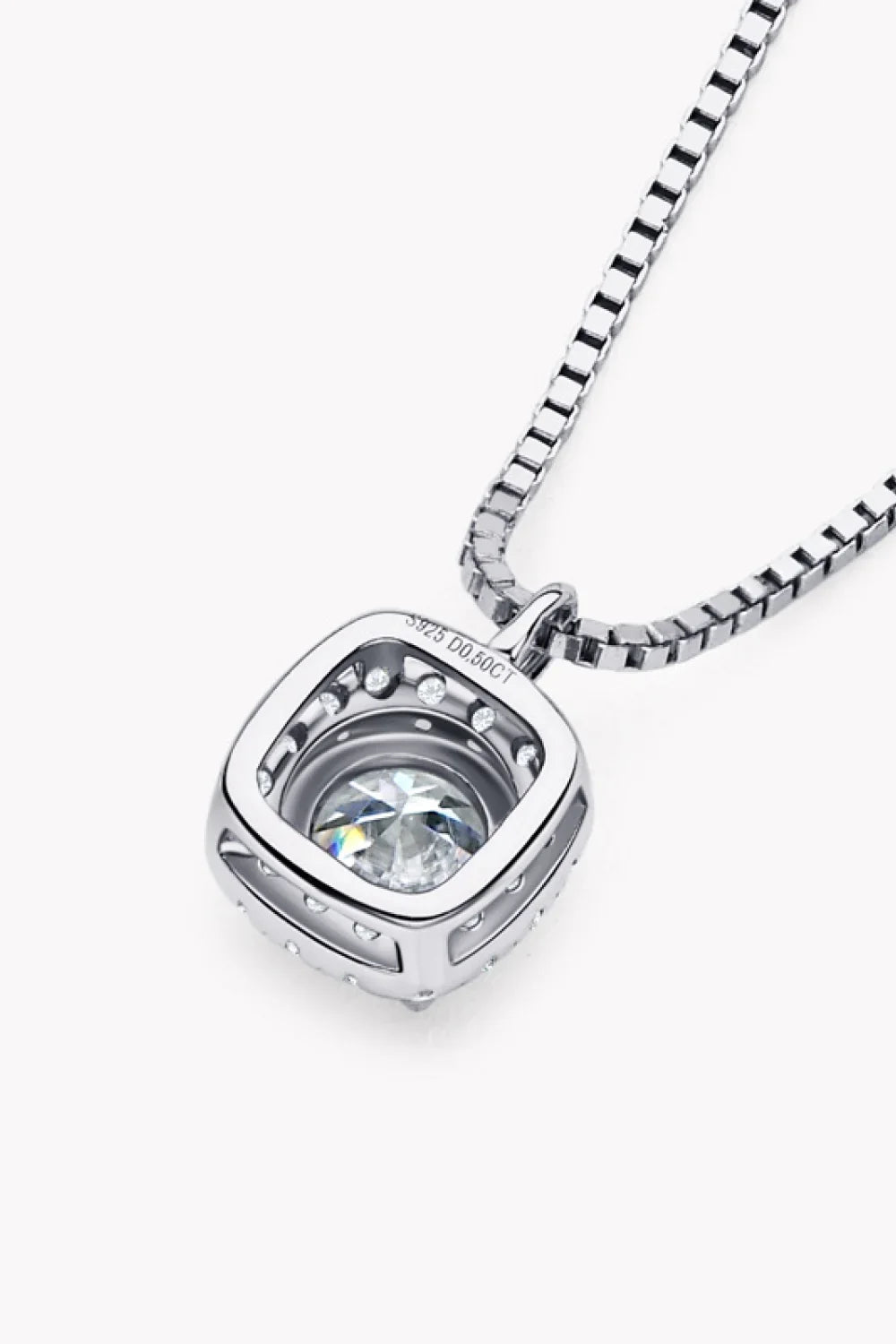 Platinum-Plated Moissanite Necklace Minimalist Coast Jewelry - Southern Shores Clothing