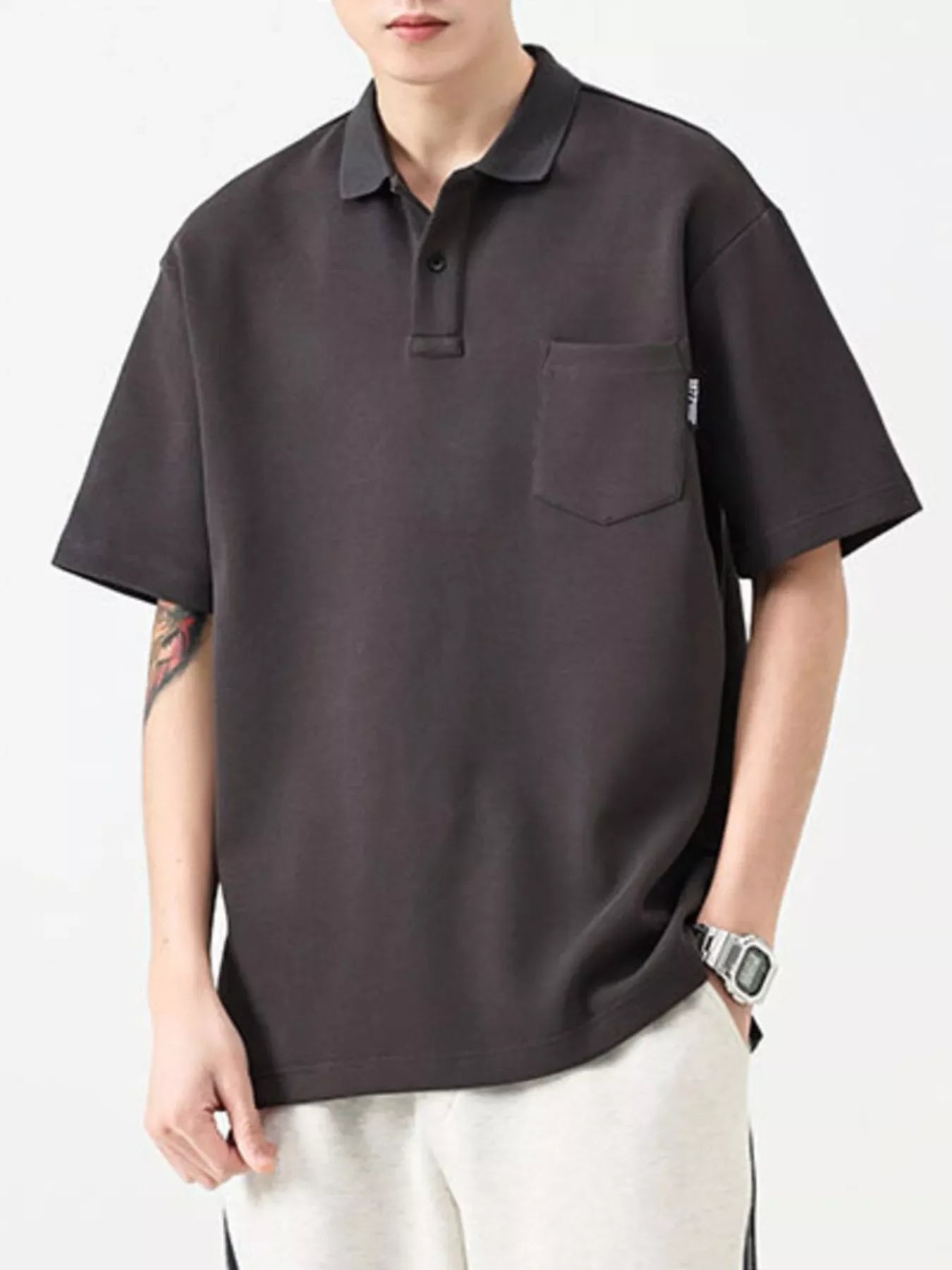 Plus Size Button Detail Polo Shirt With Casual Fit - Southern Shores Clothing