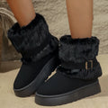 Round Toe Low Heel Platform Boots Casual - Southern Shores Clothing