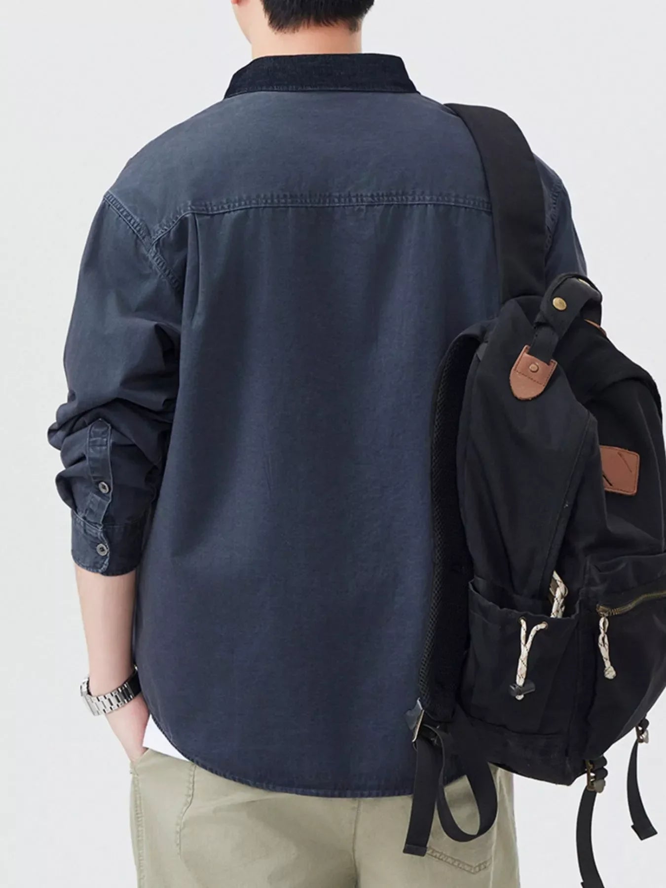 Plus Size Button-Up Shacket With Dual Chest Pockets - Southern Shores Clothing