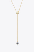 1 Carat Moissanite Sterling Silver Necklace With Sparkle - Southern Shores Clothing