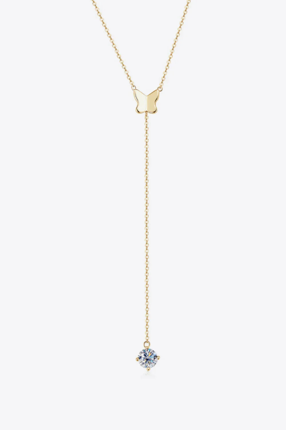 1 Carat Moissanite Sterling Silver Necklace With Sparkle - Southern Shores Clothing