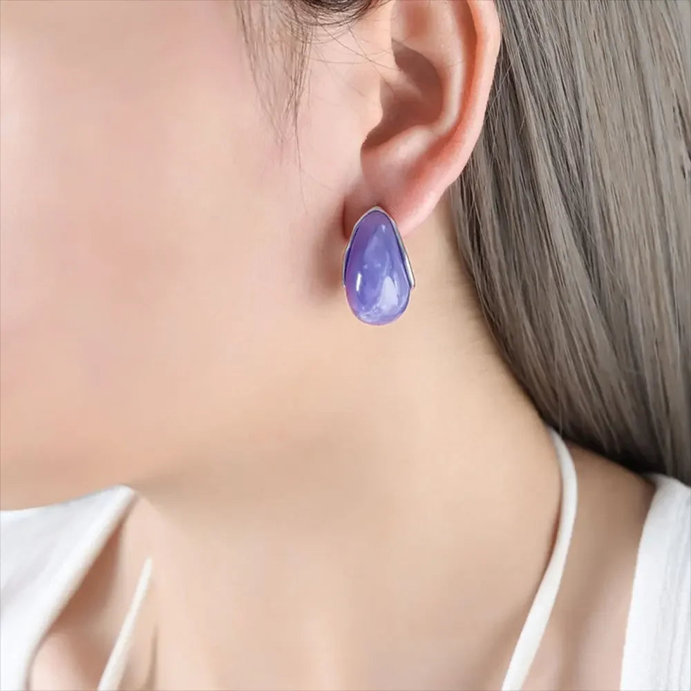 Handcrafted Resin Teardrop Earrings Lightweight Coastal - Southern Shores Clothing