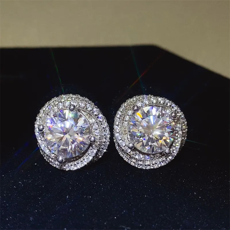 Southern Shores 6 Carat Moissanite Sterling Silver Earrings