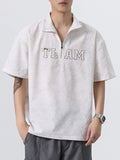 Plus Size Short Sleeve Quarter Zip Polo Cotton Blend - Southern Shores Clothing