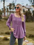Southern Shores Clothing Puff Sleeve Pleated Rayon Blend Blouse For Everyday Outfits - Southern Shores Clothing