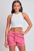 Relaxed Drawstring Raw Hem Cotton Blend Shorts - Southern Shores Clothing