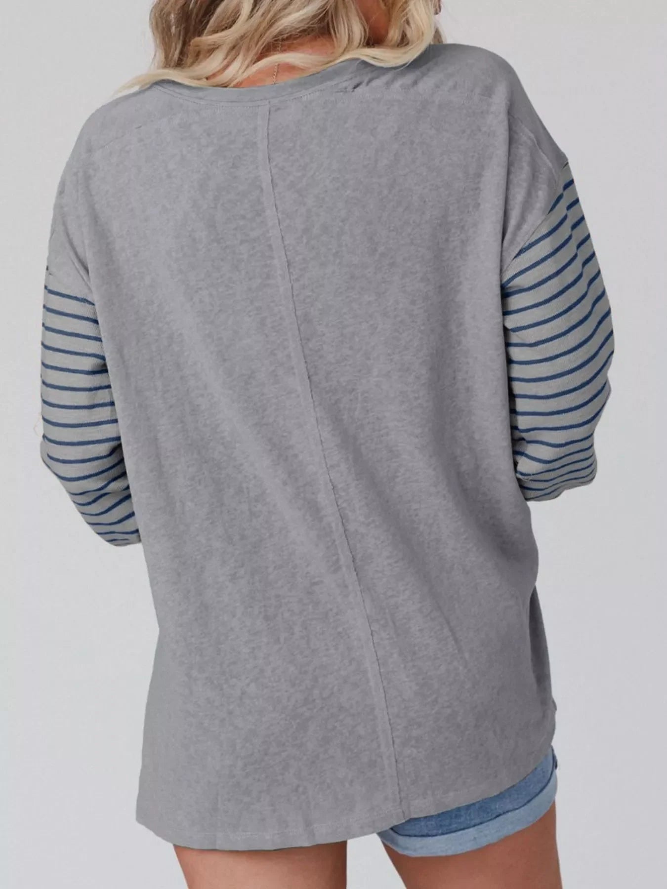 Striped Color Block Long Sleeve T-Shirt - Southern Shores Clothing