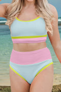 Scoop Neck Two-Piece Swim Set With Removable Padding And Stretch - Southern Shores Clothing