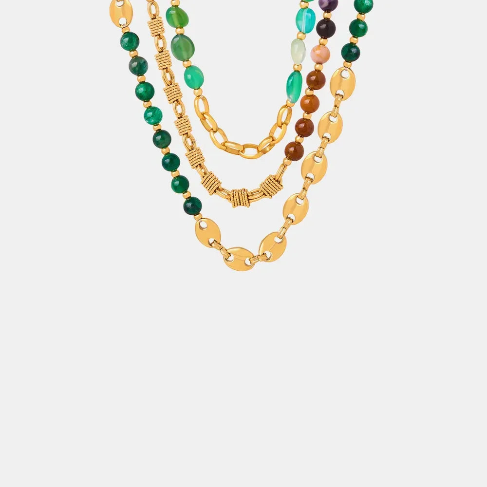 Beaded Titanium Steel Necklace Adjustable Hypoallergenic - Southern Shores Clothing