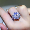 Coastal Brilliance 10 Carat Moissanite Sterling Silver Ring - Southern Shores Clothing