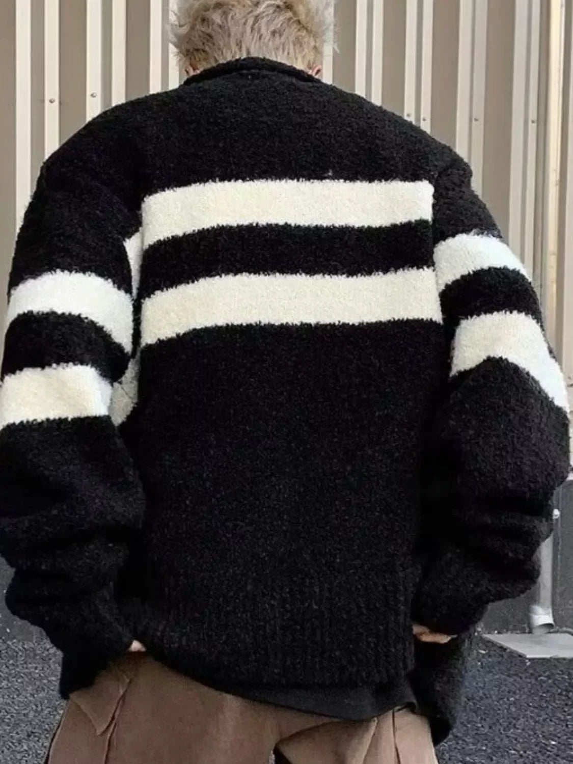 Striped Knit Button-Down Stretch Cardigan - Southern Shores Clothing