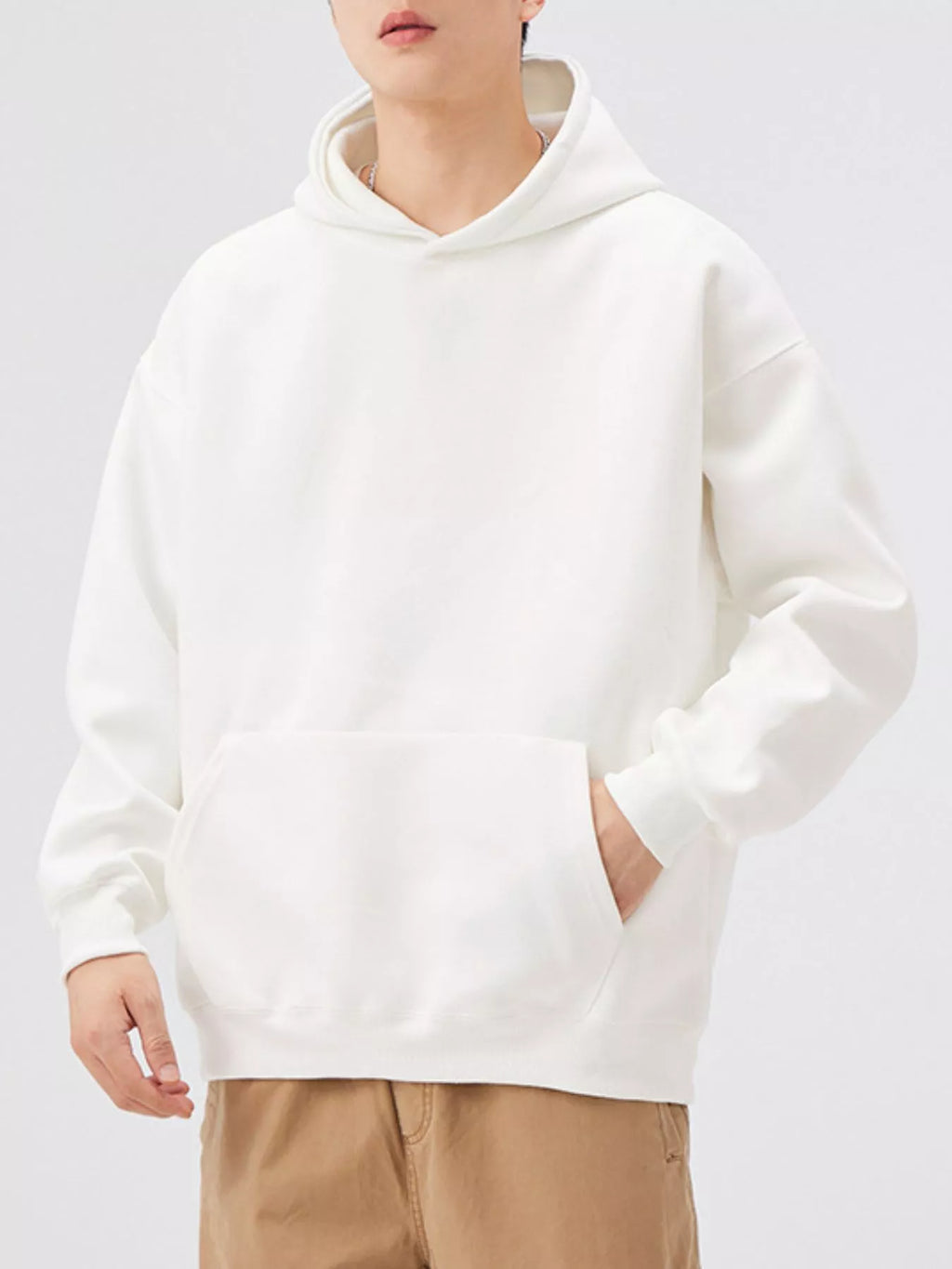 Men's Kangaroo Pocket Long Sleeve Hoodie