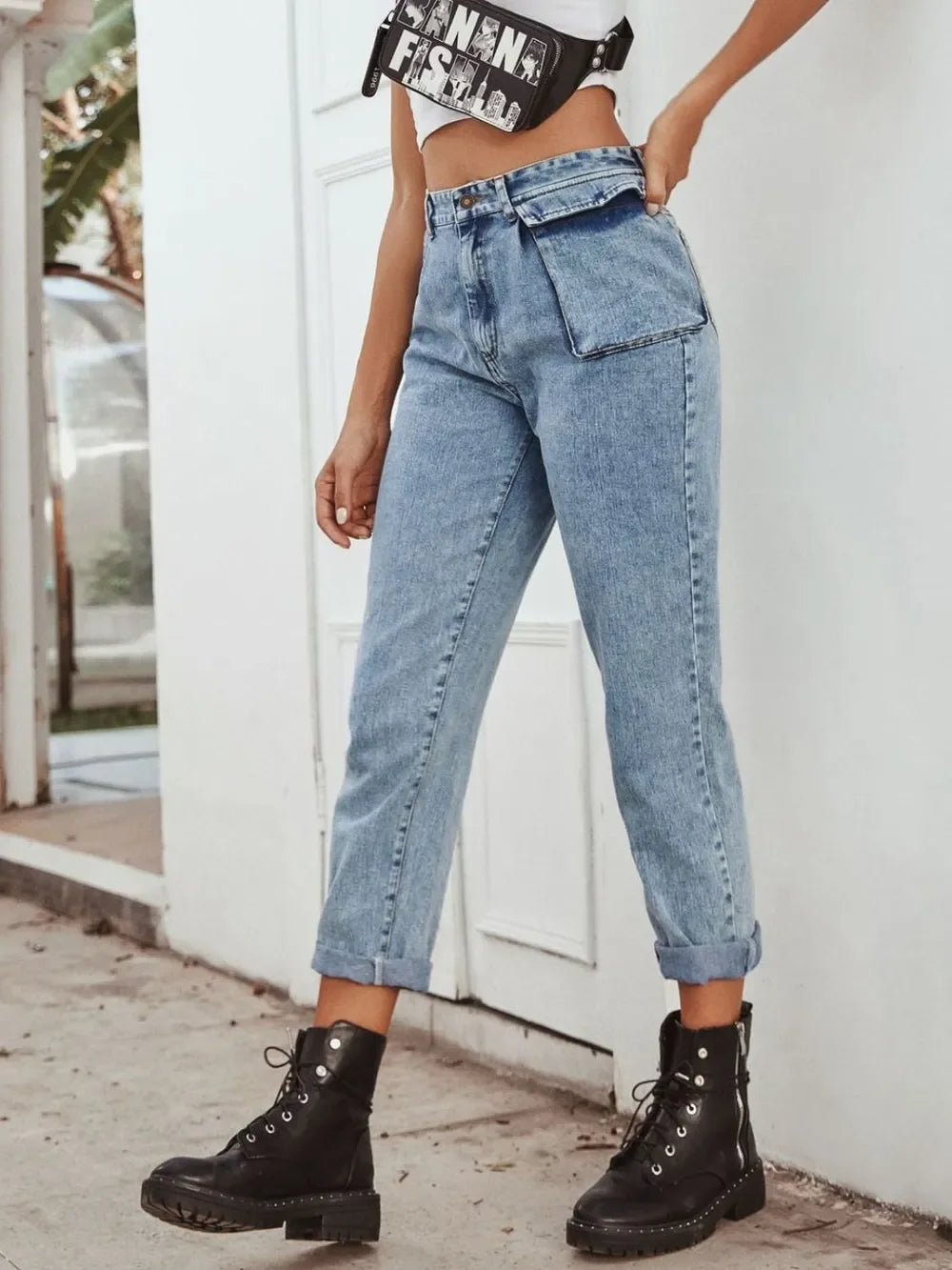Charleston Inspired High Waist Straight Leg Jeans - Southern Shores Clothing