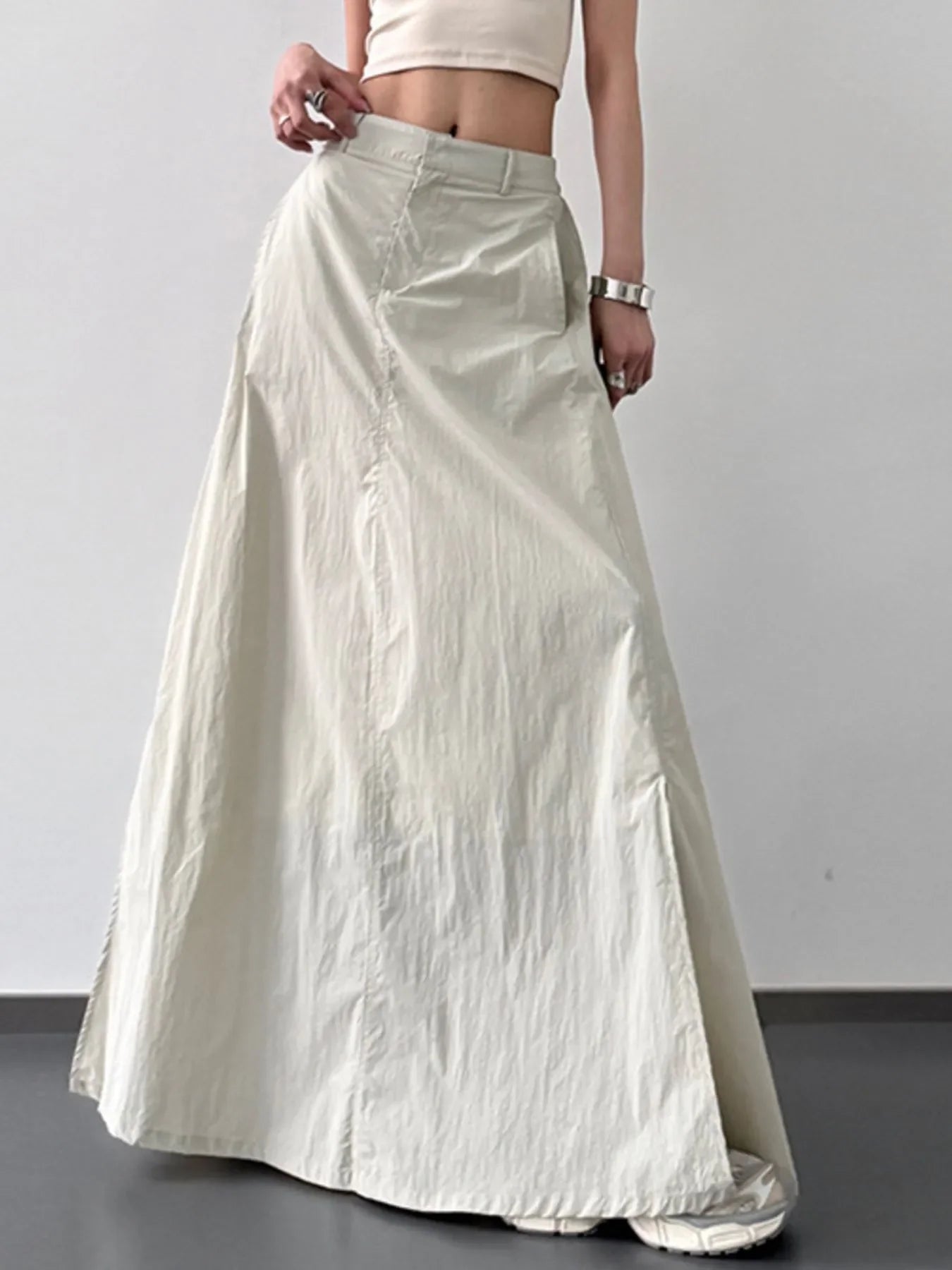 High Waist Slit Maxi Skirt With Flowing Silhouette - Southern Shores Clothing