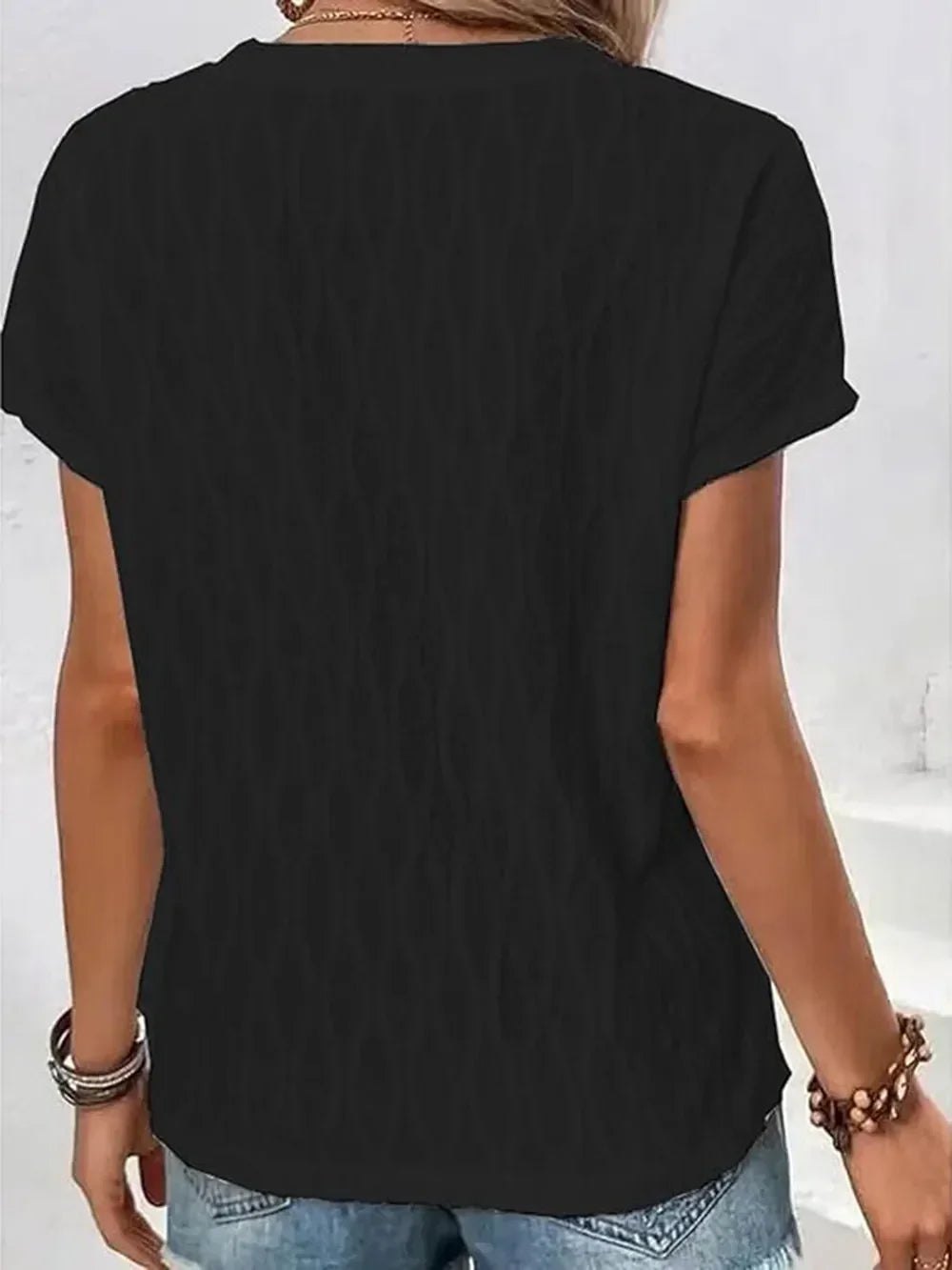 Full Size Round Neck Short Sleeve T-Shirt - Southern Shores Clothing