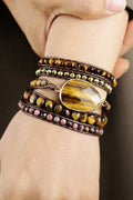 Modern Natural Stone Layered Bracelet With Coastal Charm - Southern Shores Clothing