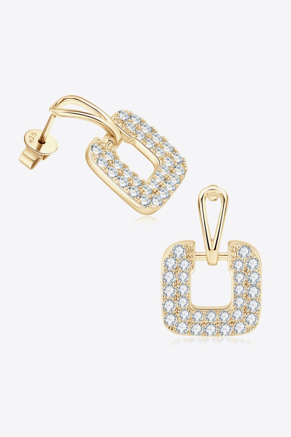 Sterling Silver 1.68 Carat Moissanite Drop Earrings - Southern Shores Clothing
