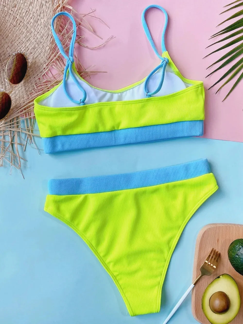 Scoop Neck Spaghetti Strap Two-Piece Swim Set Removable Padding - Southern Shores Clothing