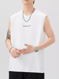Plus Size Letter Round Neck Tank Top Cotton Polyester Blend - Southern Shores Clothing