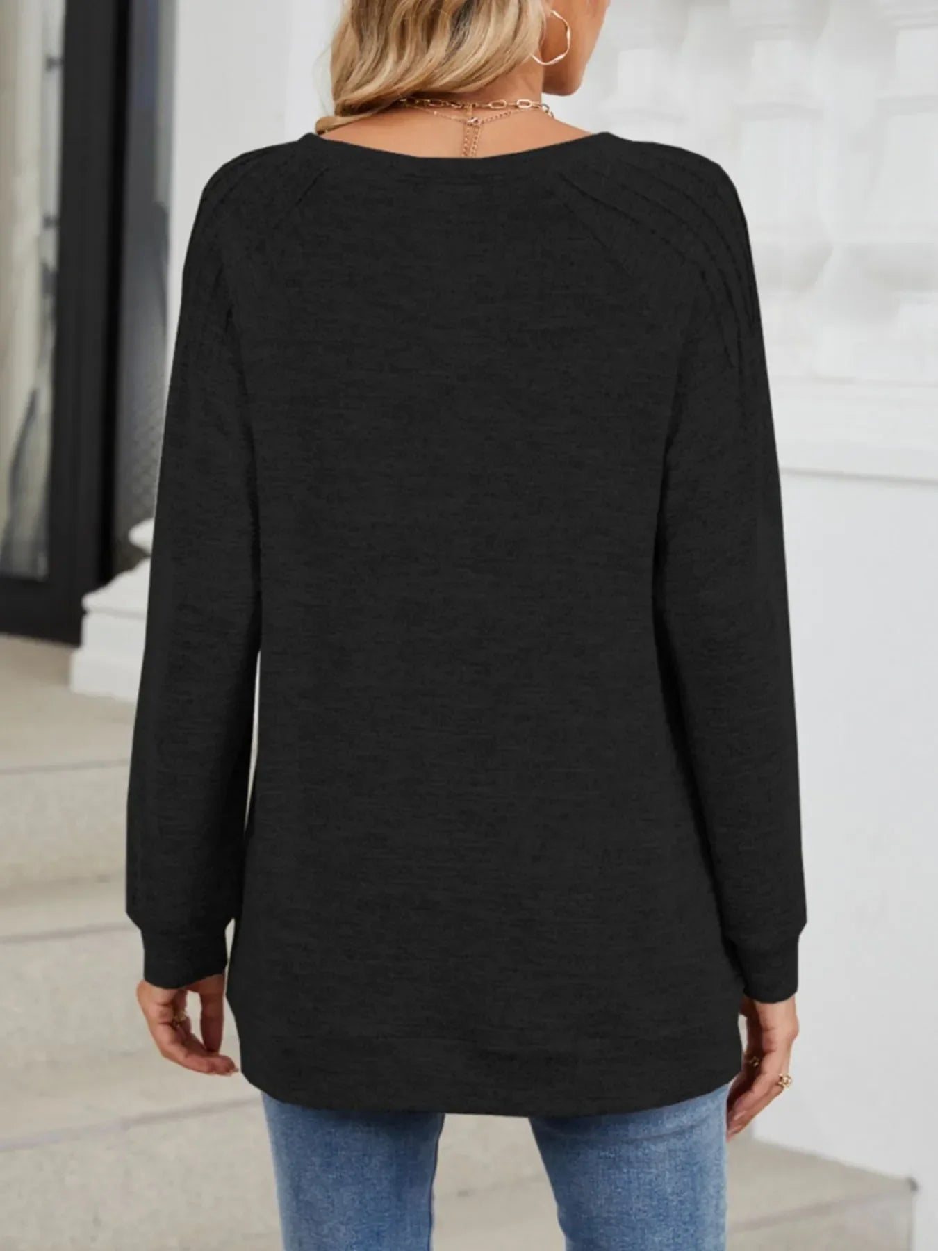 Round Neck Long Sleeve T-Shirt - Southern Shores Clothing