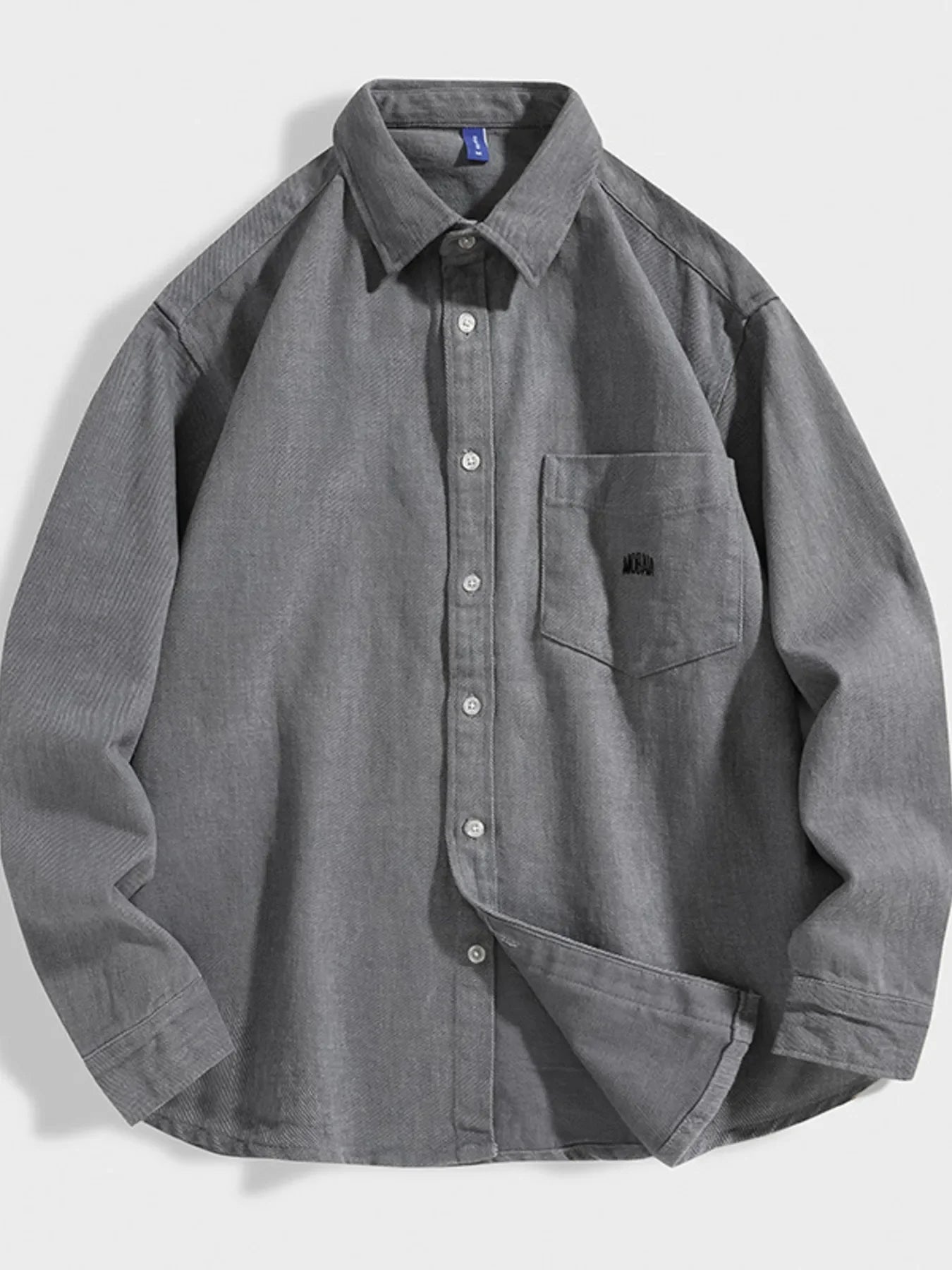 Plus Size Cotton Long Sleeve Button-Up Shirt - Southern Shores Clothing