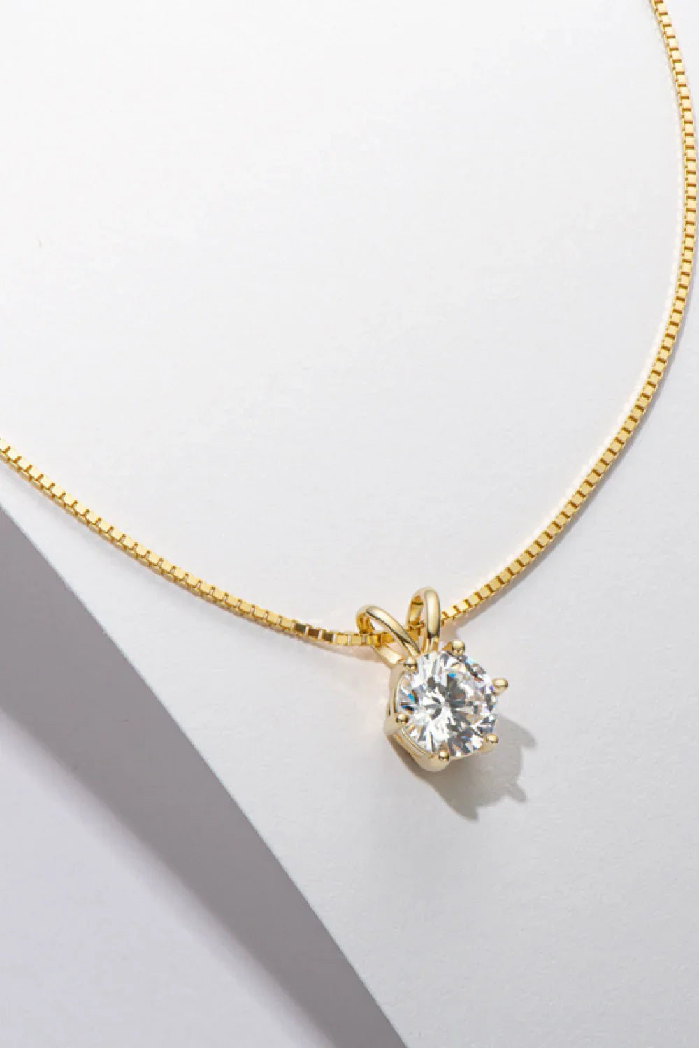 Minimalist 1 Carat Moissanite Sterling Silver Necklace - Southern Shores Clothing