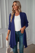Open Front Long Sleeve Cardigan Solid Knit Casual - Southern Shores Clothing