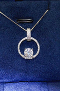 One Carat Moissanite Necklace Sterling Silver - Southern Shores Clothing