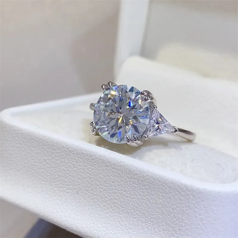 5 Carat Moissanite Sterling Silver Ring Coastal Style - Southern Shores Clothing