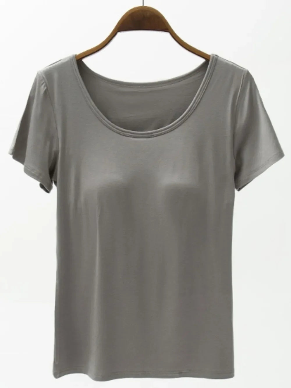 Round Neck Modal T-Shirt with Bra - Southern Shores Clothing
